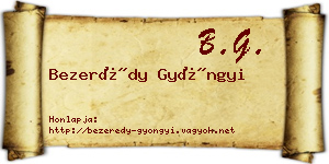 Bezerédy Gyöngyi névjegykártya