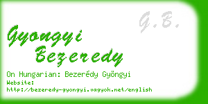 gyongyi bezeredy business card