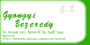 gyongyi bezeredy business card